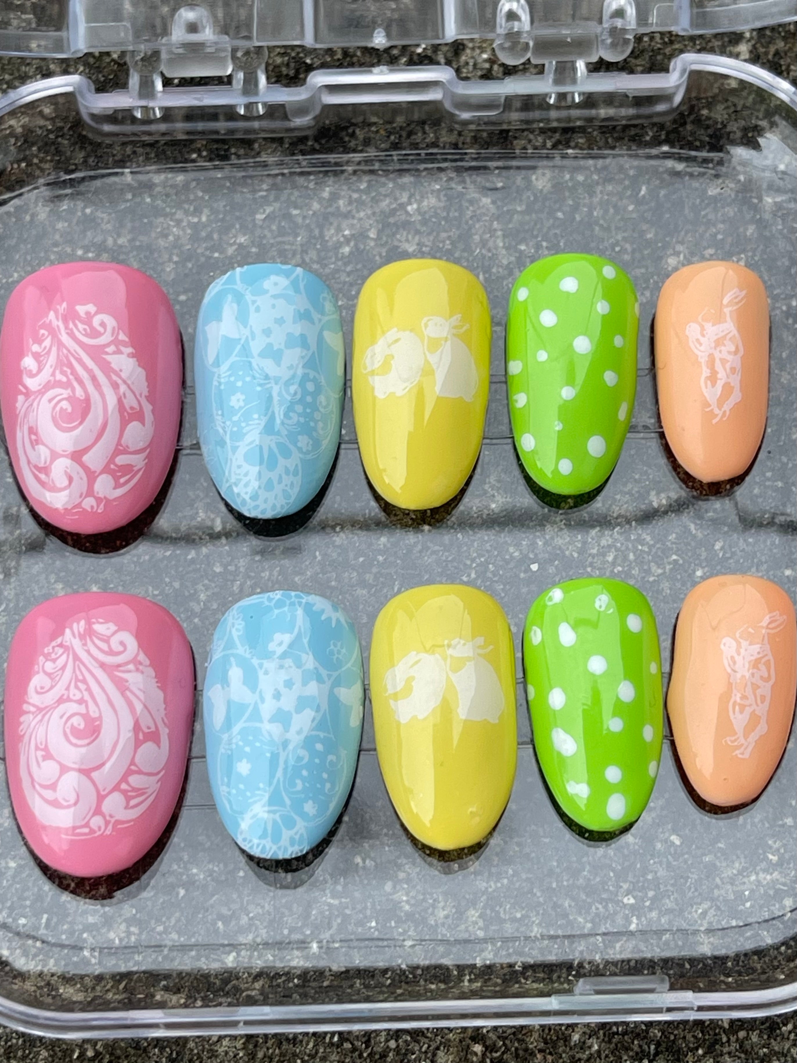 Easter Press On Nails | Pastel Spring Nail Designs | Handmade