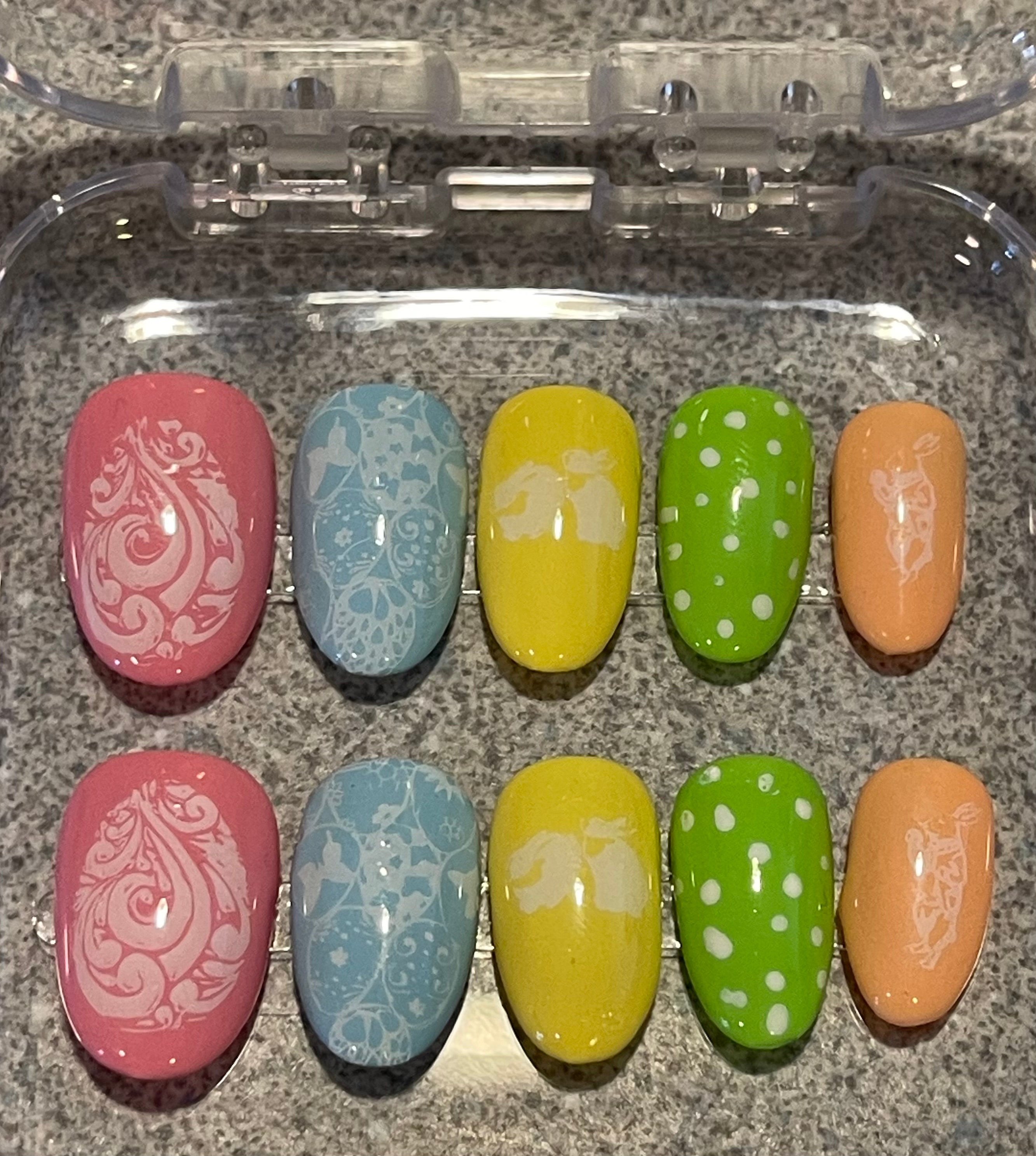 Easter Press On Nails | Pastel Spring Nail Designs | Handmade