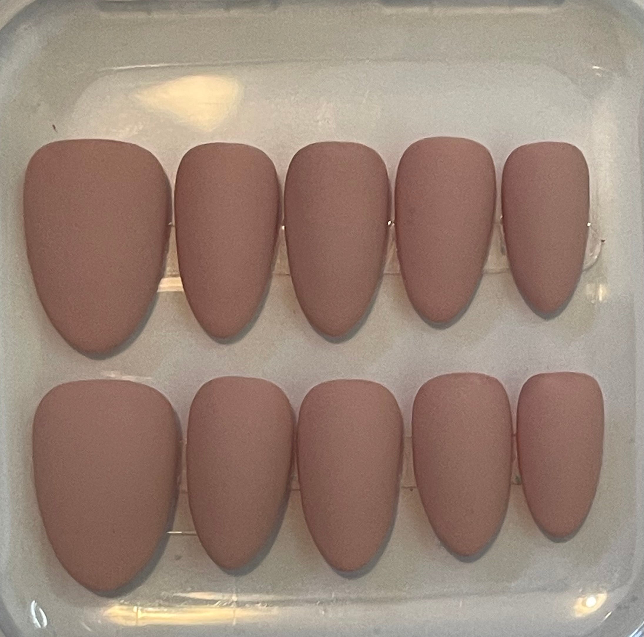 Pink Nude Matte Press-On Nails | Elegant Neutral Nails | Handmade