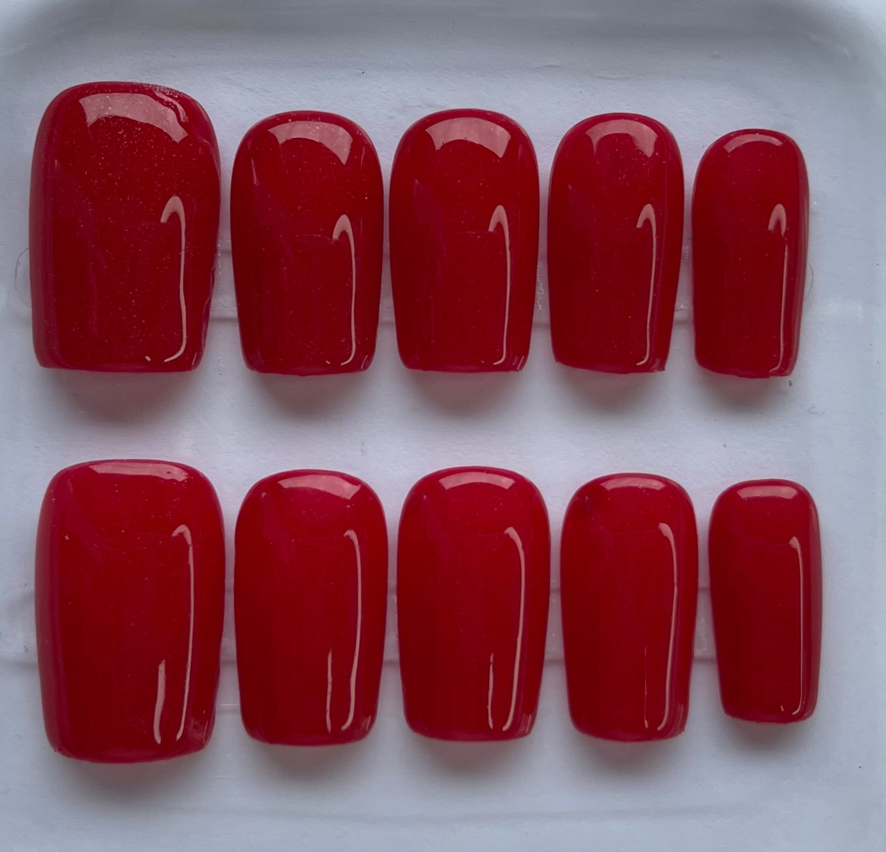 Dark Red Handmade Press-on Nails