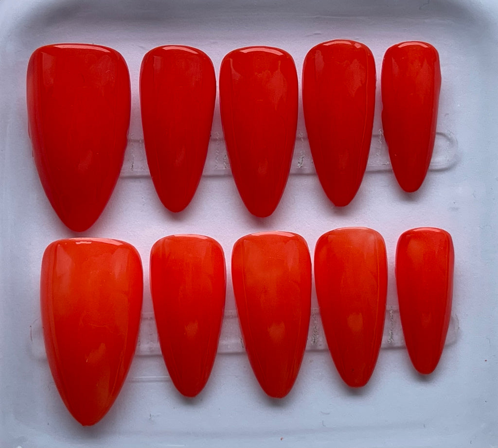 Bright Orange Press-on nails