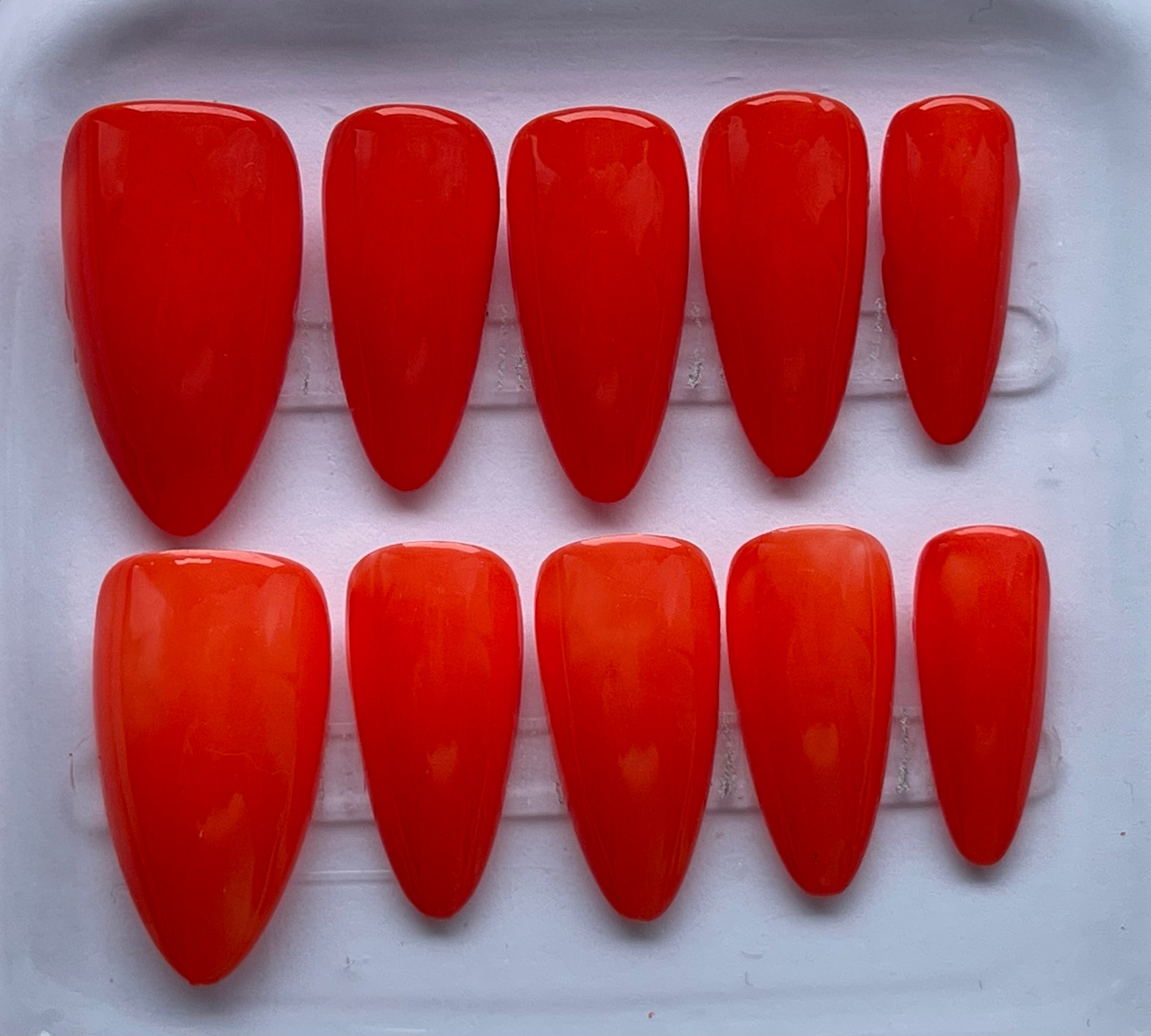 Bright Orange Press-on nails