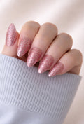 Rose Diamond Glitter Press-On Nails | Sparkly Luxury Nails | Handmade
