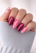 Pink Sparkly Summer Press On Nails | Glitter Holiday Nails | Handmade