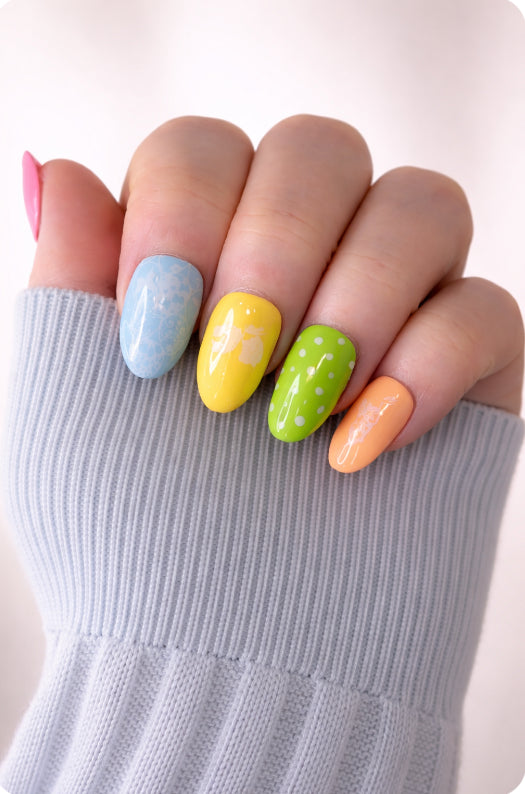 Easter Press On Nails | Pastel Spring Nail Designs | Handmade