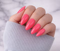 Coral Pink Handmade Press-On Nails | Glossy Salon Quality