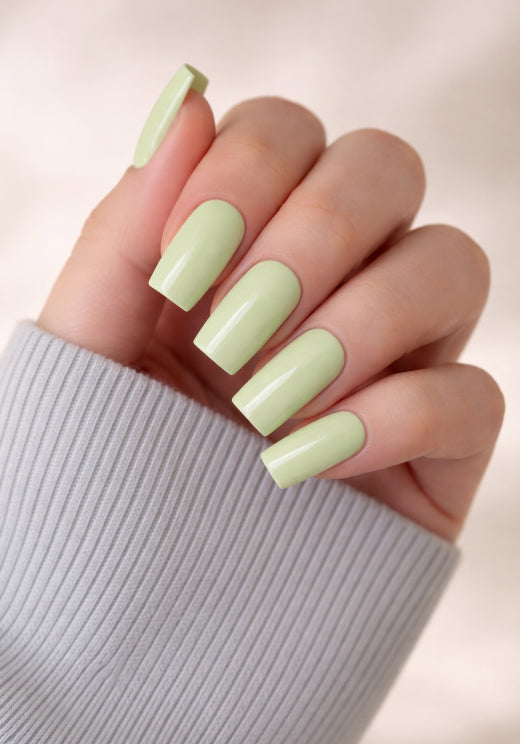 Mint Green Press-On Nails | Glossy Handmade Nails