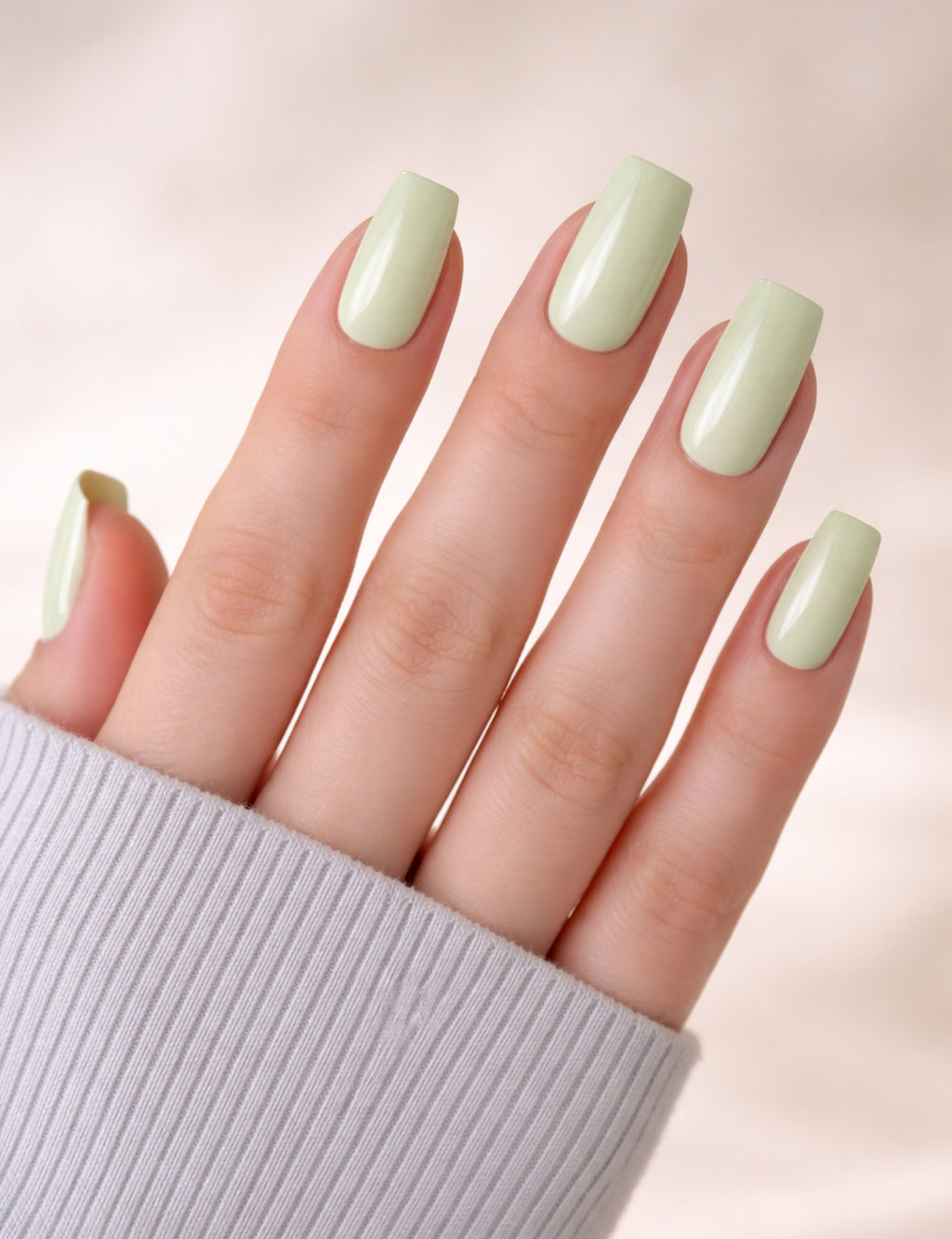 Mint Green Press-On Nails | Glossy Handmade Nails