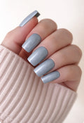 Metallic Blue Handmade Press-on nails