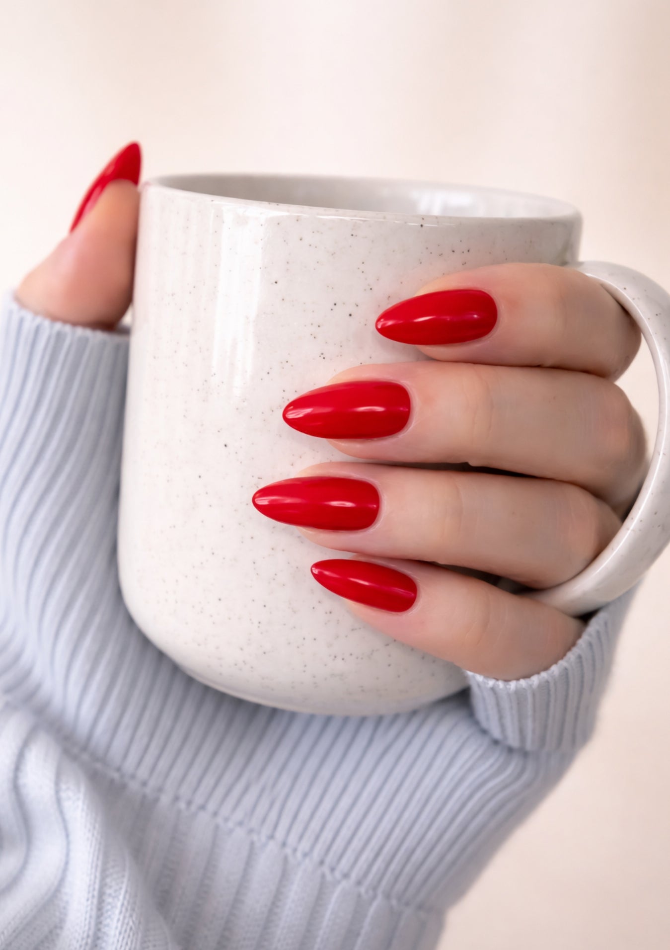 St George’s Flame Bright Red PressOn Nails | Handmade