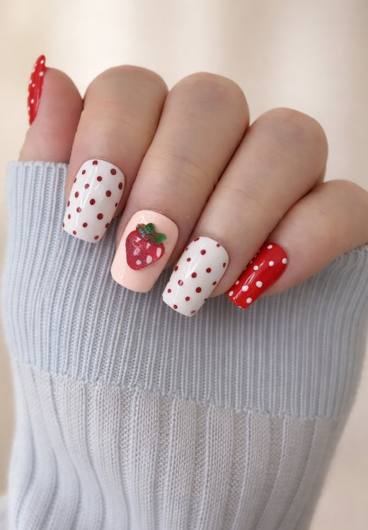 Strawberry Press-on Nails