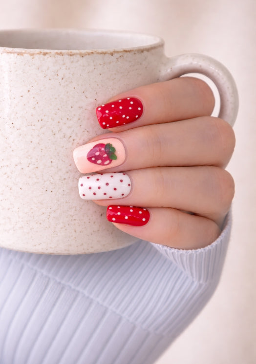 Strawberry Press-on Nails