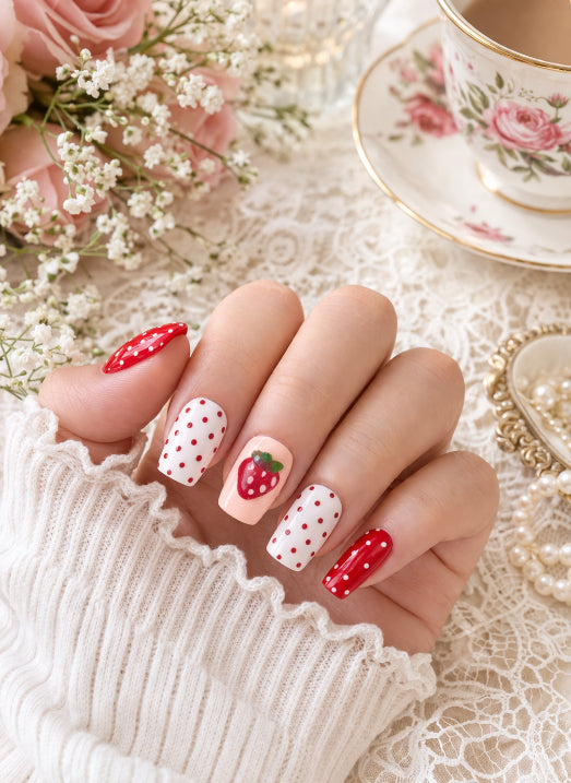 Strawberry Press-on Nails