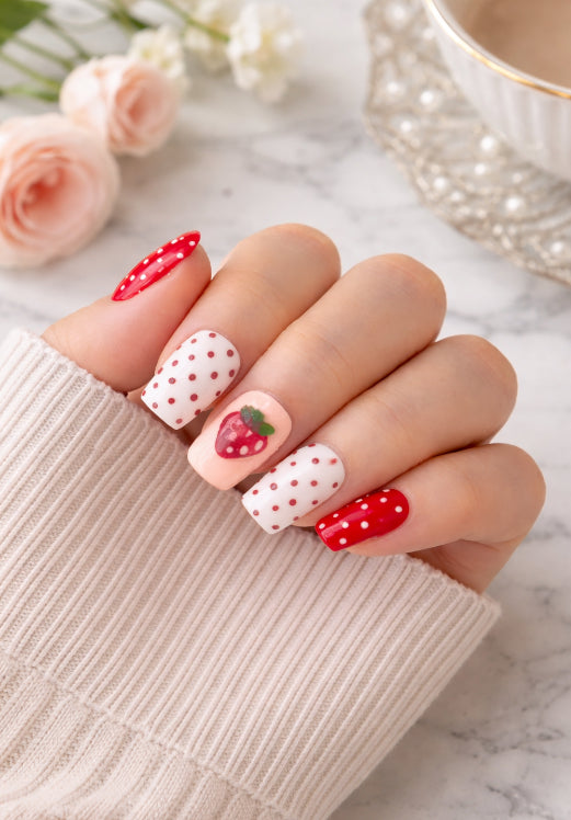 Strawberry Press-on Nails