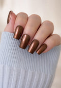 Bronze Metallic Handcrafted Press-On Nails