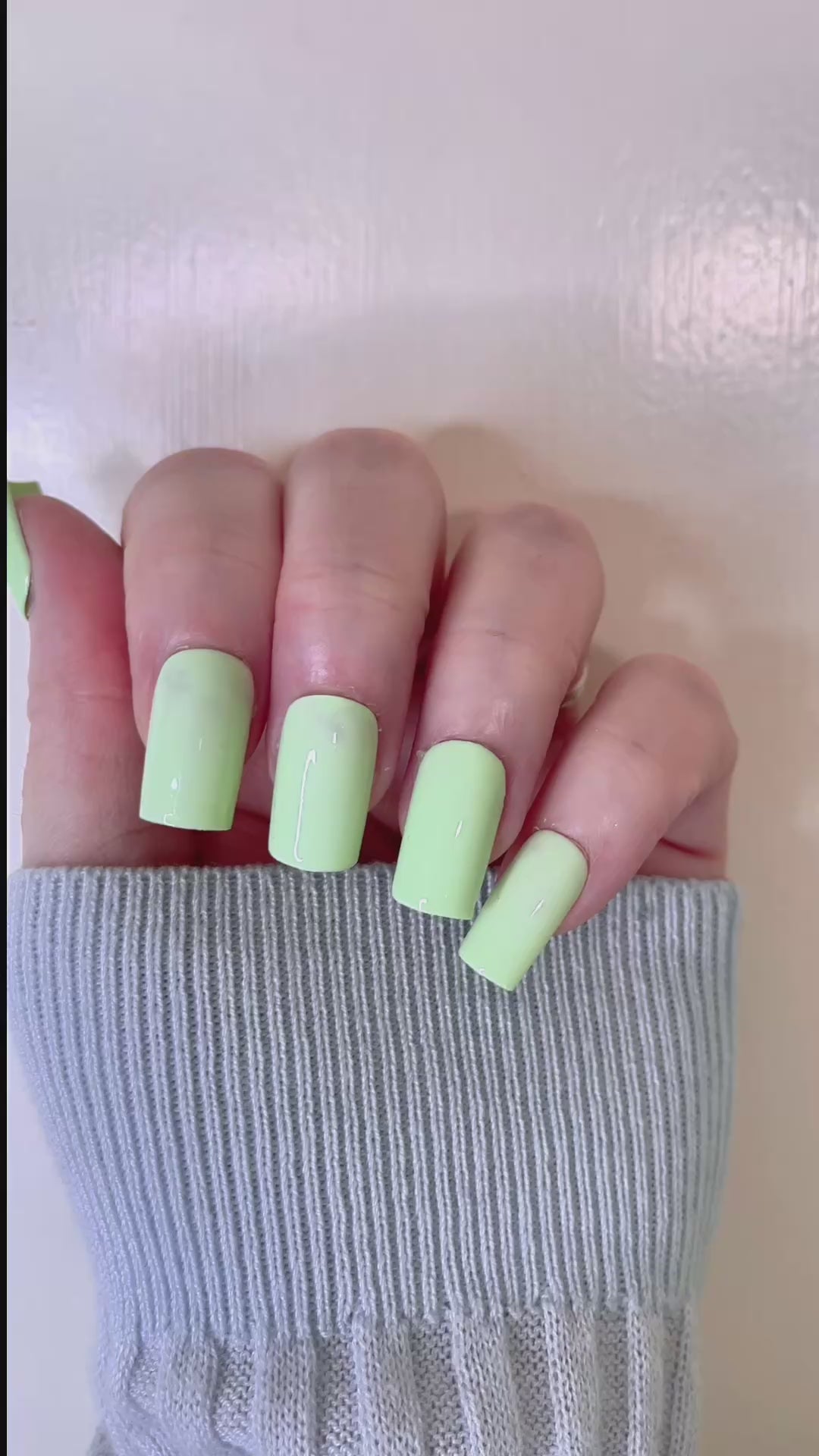 Mint Green Press-On Nails | Glossy Handmade Nails