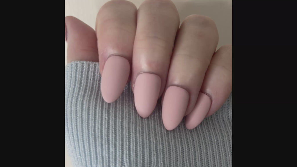 Pink Nude Matte Press-On Nails | Elegant Neutral Nails | Handmade