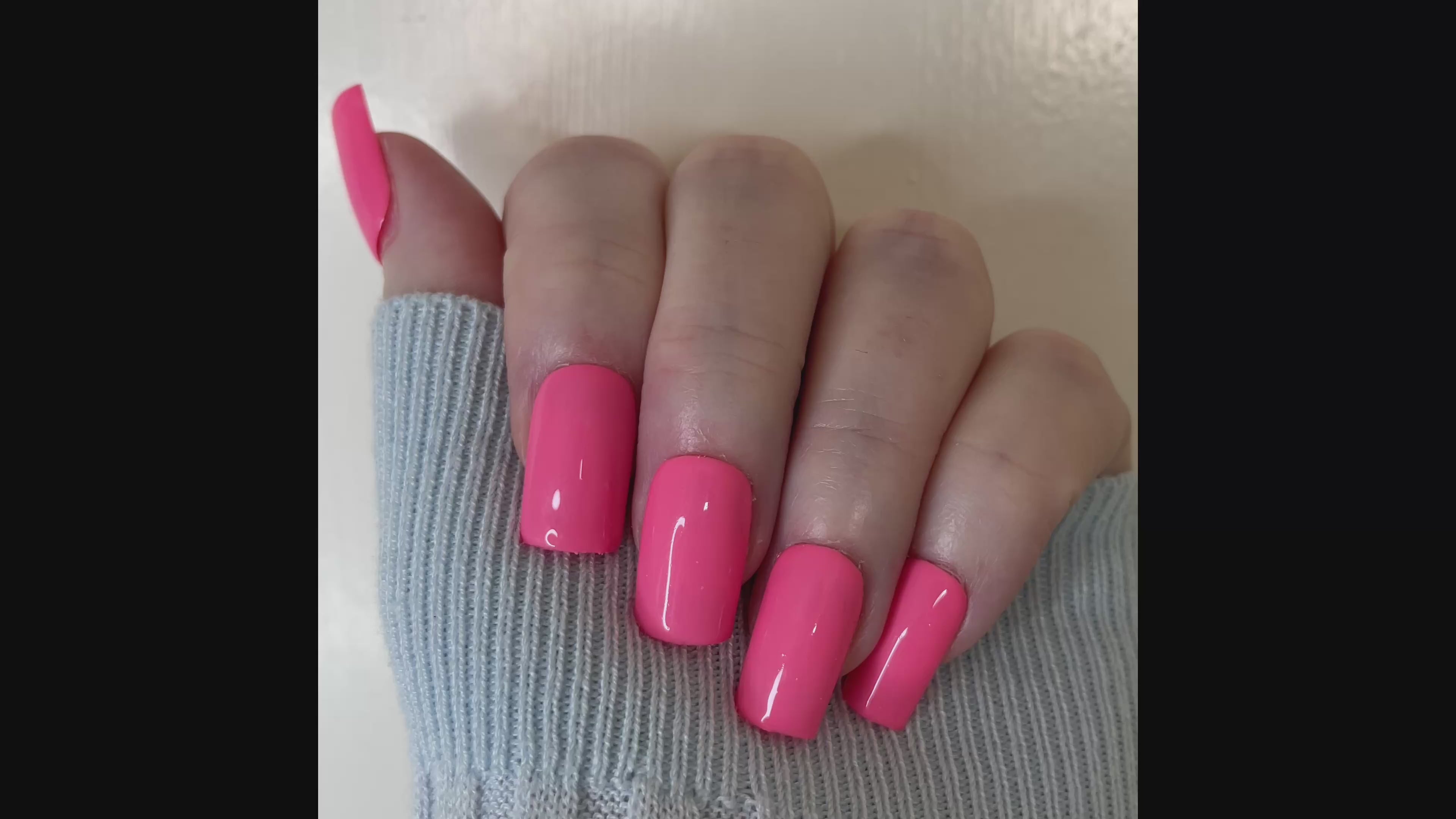 Coral Pink Handmade Press-On Nails | Glossy Salon Quality