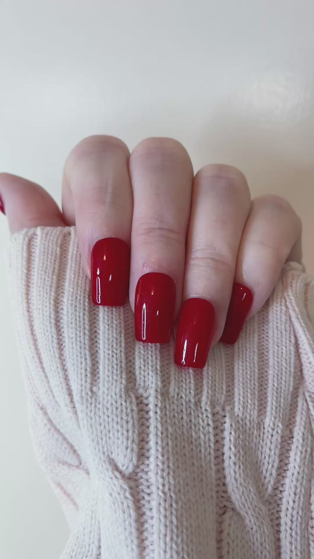Dark Red Handmade Press-on Nails