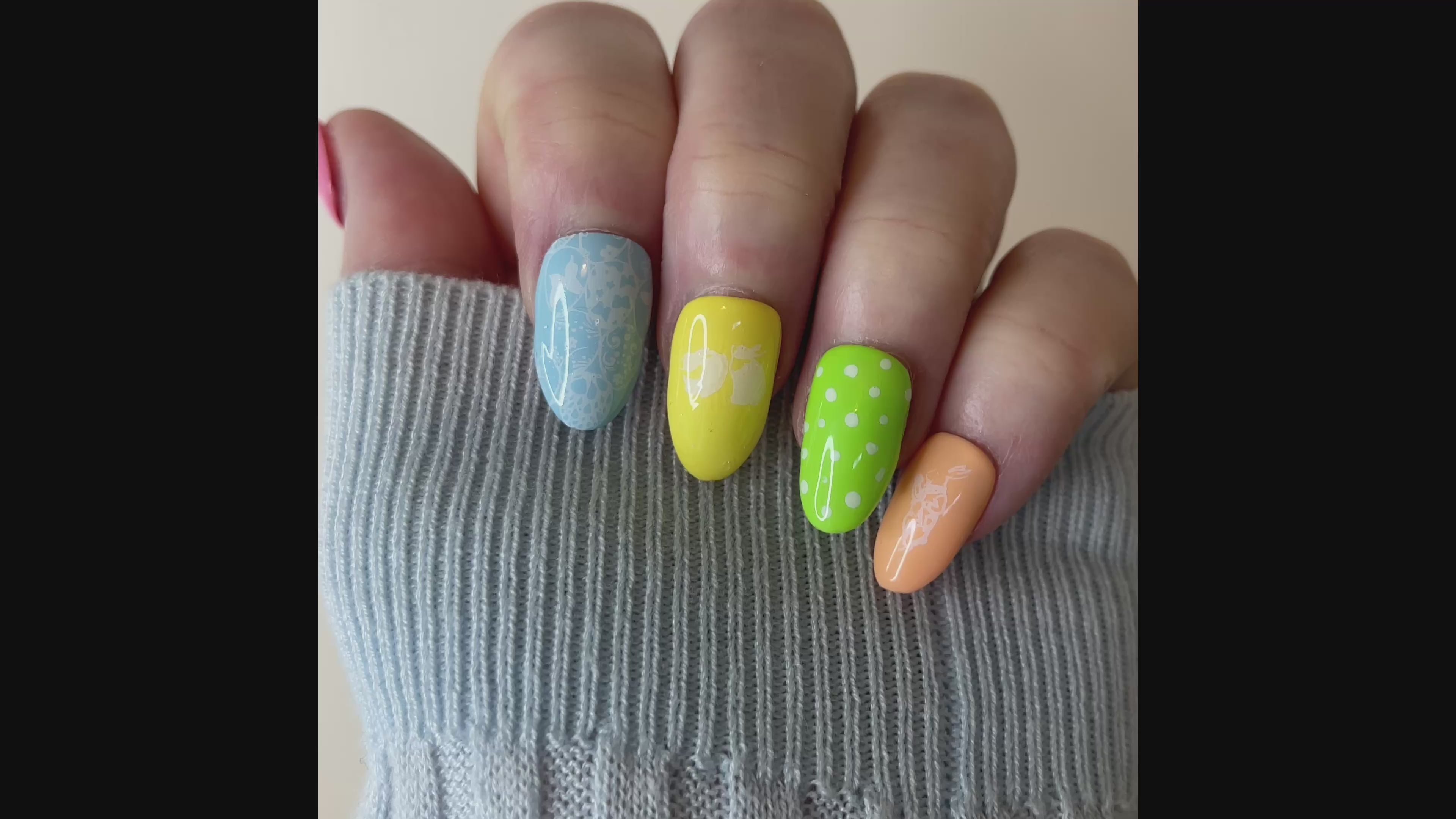 Easter Press On Nails | Pastel Spring Nail Designs | Handmade